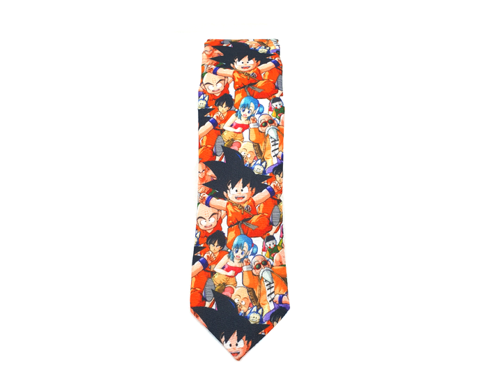 Corbata Goku Naranja-Corbata hombre-pitaspitasPajaritas-Pitas, Pitas Pajaritas