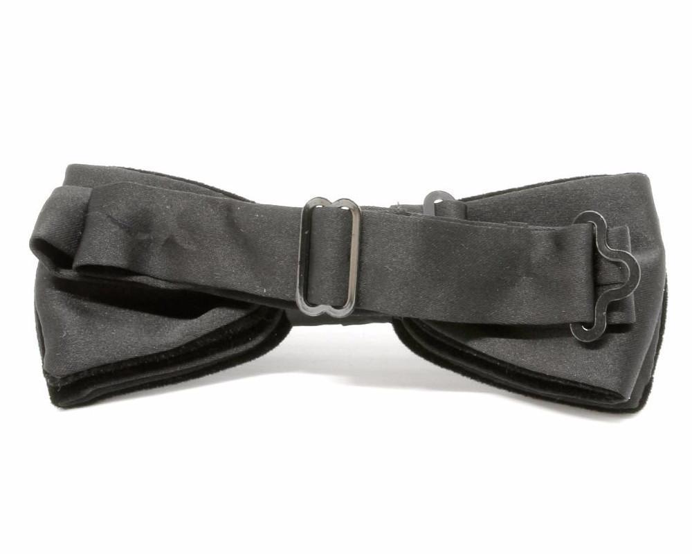 Pajarita Terciopelo y Raso Negro