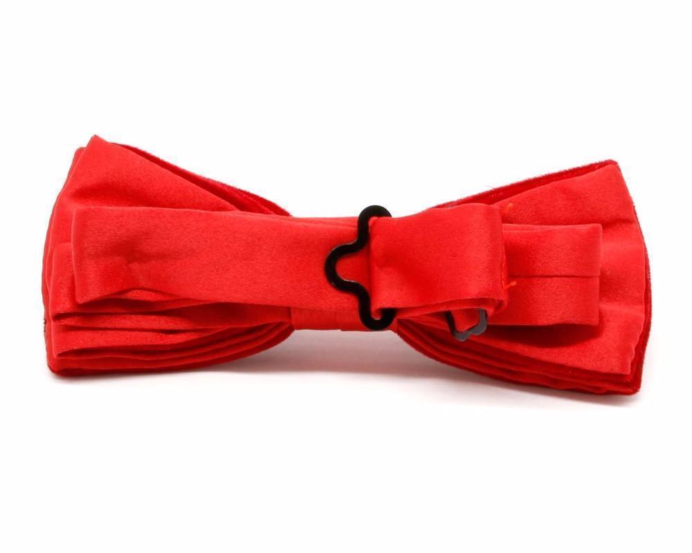 Pajarita Terciopelo y Raso Rojo