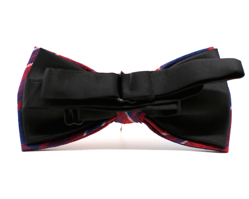 Pajarita cuadros azules y rojos