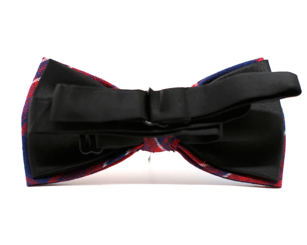 Pajarita cuadros azules y rojos