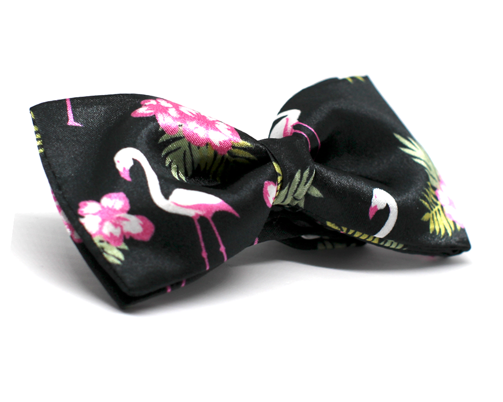 Pajarita Black Flamingo