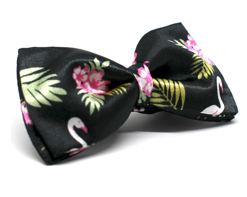 Pajarita Black Flamingo