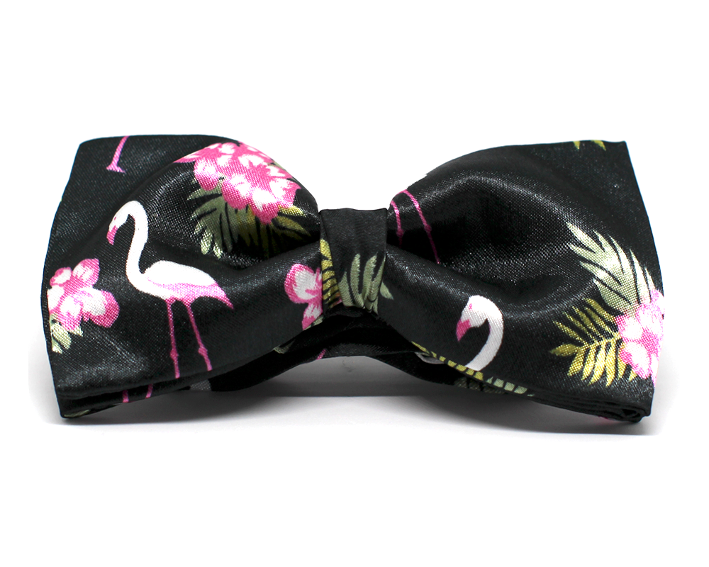 Pajarita Black Flamingo