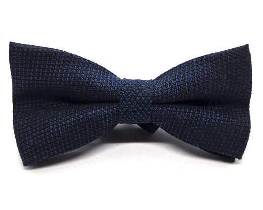 Pajarita Negro y Azul Texturizado