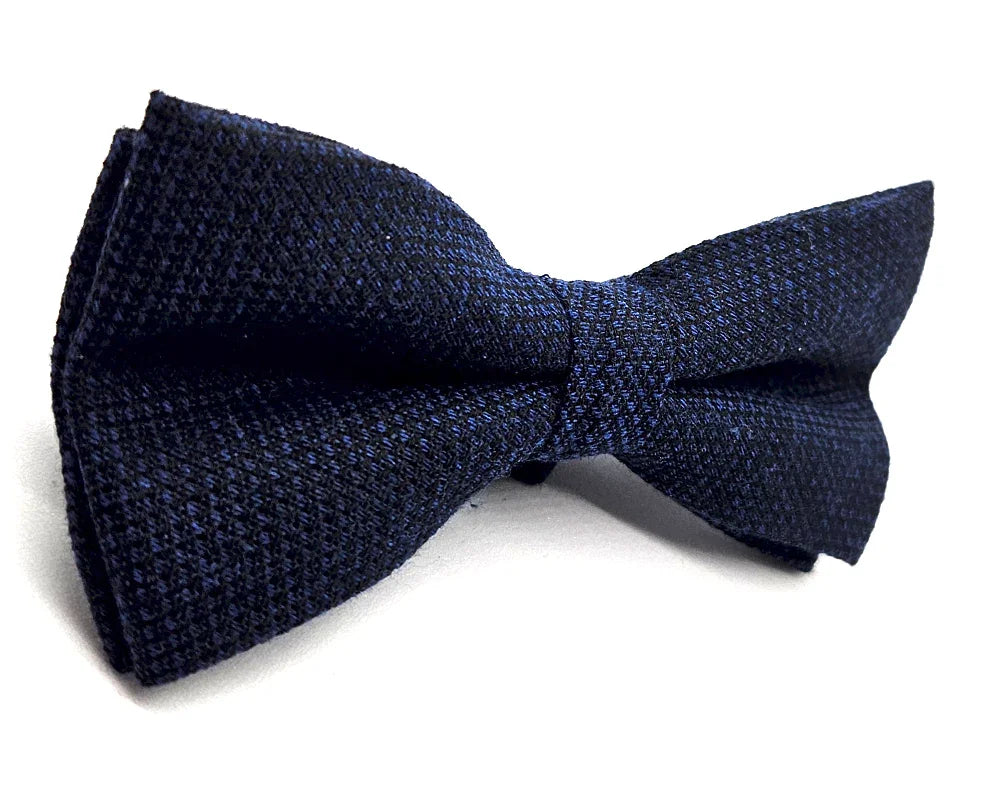 Pajarita Negro y Azul Texturizado